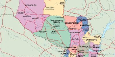 Газрын зураг нь улс төрийн Парагвай